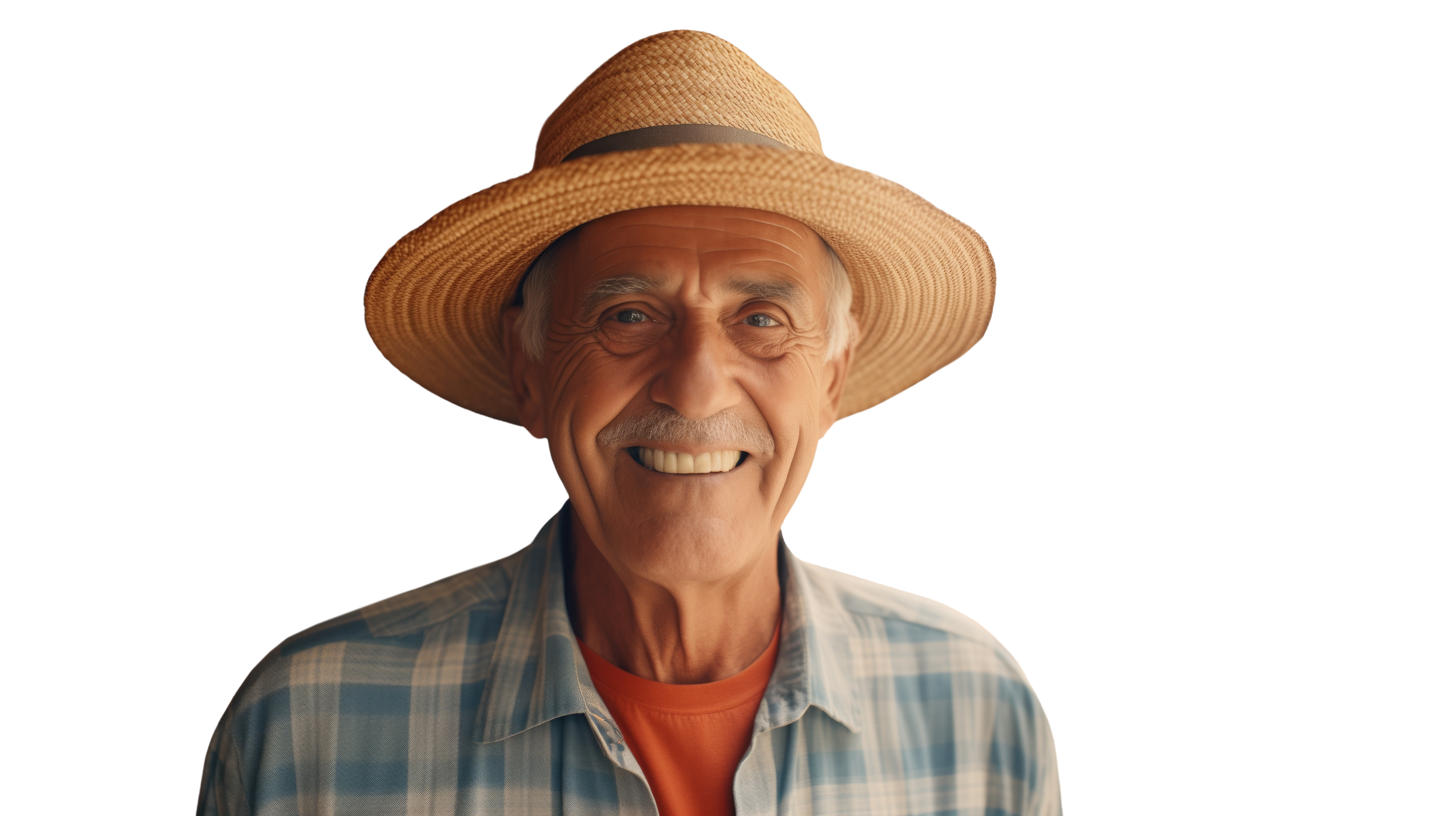 Homem idoso sorrindo, confiante